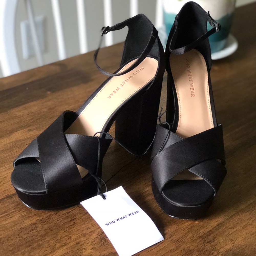 Who What Wear Black Platform Pumps Size 8.5